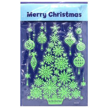 Наклейки новогодние Angel Gifts на окна в ассортименте - купить, цены на МегаМаркет - фото 2