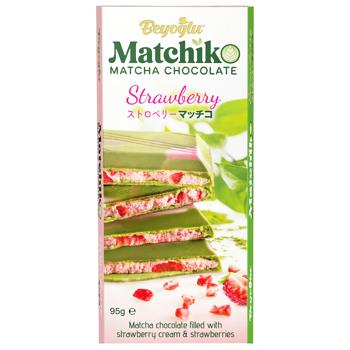 Beyoglu Matchico Matcha Chocolate with Strawberries and Strawberry Cream 95g - buy, prices for COSMOS - photo 1