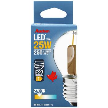 Лампа Auchan LED E27 2W 2700K - купити, ціни на Auchan - фото 2