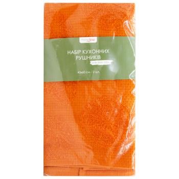 Home Line Citrus Terry Kitchen Towels 2pcs 40x60cm - buy, prices for MegaMarket - photo 1