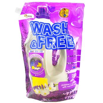 Гель для стирки Wash&Free Универсальный Жасмин и лаванда с марсельским мылом 2кг - купить, цены на КОСМОС - фото 1