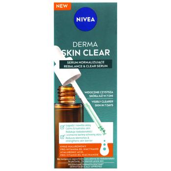Сыворотка Nivea Derma Skin Clear для восстановления водного баланса 30мл - купить, цены на МегаМаркет - фото 3