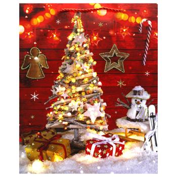 Пакет бумажный Angel Gifts Новогодний 26*32*10см - купить, цены на ULTRAMARKET - фото 2