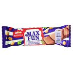 Шоколад молочний Корона Max Fun з вибуховою карамеллю, мармеладом та печивом 38г