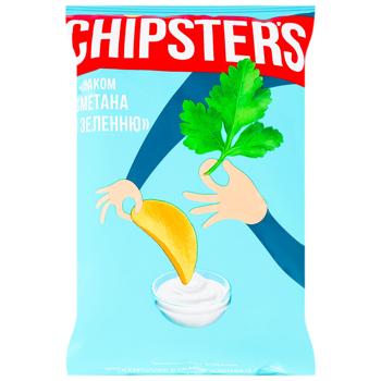 Чипси Chipster's Сметана із зеленню 100г