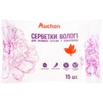 Auchan Intimate Hygiene Wet Wipes with Allantoin 15pcs