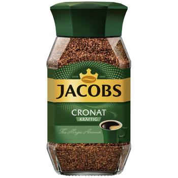 Кофе Jacobs Cronat Kraftig натуральный растворимый сублимированный 190г - купить, цены на Auchan - фото 1