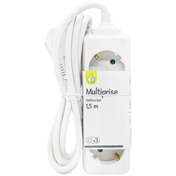 Подовжувач Auchan з заземленням 3 гнізда 1,5м - купити, ціни на Auchan - фото 1