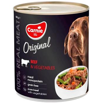 Корм вологий Carnie Original Mono Protein з яловичиною та овочами для собак 800г - купити, ціни на MasterZoo - фото 1
