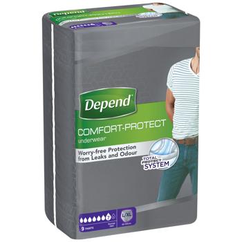 Depend Absorbent Underwear for Men L/XL 9pcs