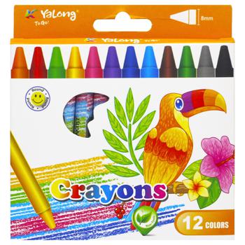 Zed Set of Colored Wax Crayons 9.5[10cm 12pcs - buy, prices for EKO Market - photo 1