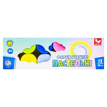 Shkolyarik Gouache Pastels Paints 12pcs*20ml - buy, prices for Auchan - photo 2