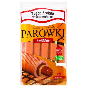 Hodorivskyi Myasokbinat Parowki Smoked Sausages of Highest Grade Weight - buy, prices for Auchan - photo 1