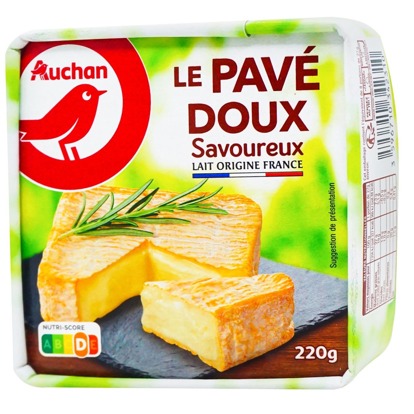 

Сыр Ашан Pave Doux 220г