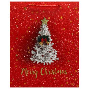 Пакет бумажный Angel Gifts Новогодний 26*32*10см - купить, цены на - фото 4