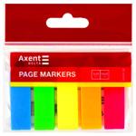 Закладки Delta пластиковые с клейким слоем неон 5 цветов 12х45мм 125шт