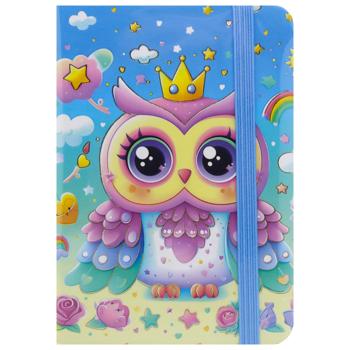 Книжка записна Zibi Owl блакитна А7 80 аркушів