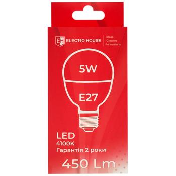 Electro House LED Mat Bulb G45 5W 4100K 220V E27 - buy, prices for Supermarket "Kharkiv" - photo 2