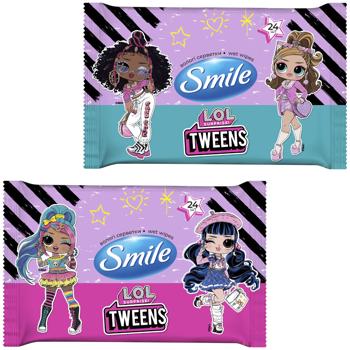 Салфетки влажные Smile L.O.L Surprise! Tweens 24шт