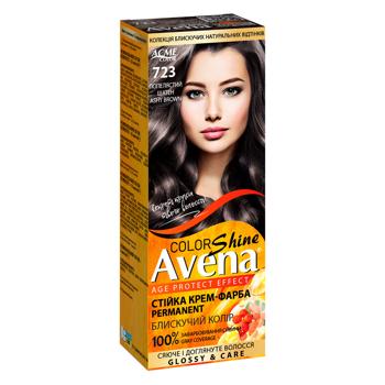 Крем-краска для волос устойчивая AVENA Shine Color 723 Пепельный шатен