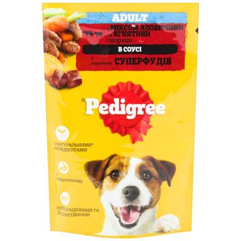 Корм вологий Pedigree з яловичиною та ягням для собак 100г - купити, ціни на Біотус - фото 1