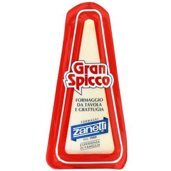Zanetti Gran Spicco 9 Months Aging Hard Cheese 32% 150g - buy, prices for Tavria V - photo 1