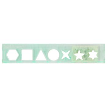 Plastic With Stencil Geometric Figures Ruler 15cm - buy, prices for MegaMarket - photo 2