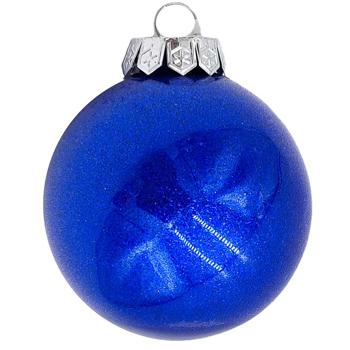 Куля ялинкова Безант глітер прозора синя 8см - купити, ціни на - фото 2