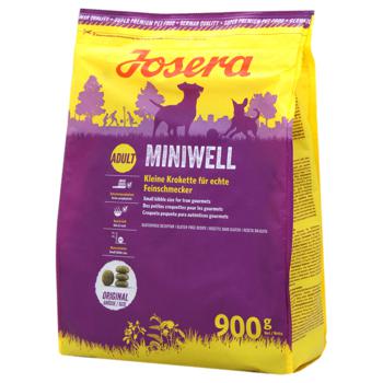 Корм сухий Josera Miniwell з домашньою птицею для дорослих собак малих порід 900г - купити, ціни на MasterZoo - фото 1