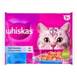 Набір вологих кормів Whiskas з тунцем і лососем в желе для дорослих котів 85г х 4шт