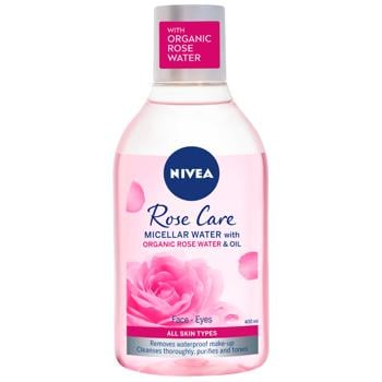 Мицеллярная вода Nivea Rose Care двухфазная 400мл - купить, цены на МегаМаркет - фото 1