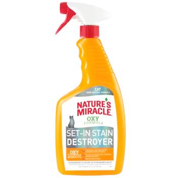 Спрей-знищувач Nature's Miracle Set-In Stain Destroyer Oxy Formula для видалення плям і запахів від котів з формулою активного кисню 709мл