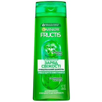 Шампунь Garnier Fructis Заряд свежести укрепляющий для склонных к жирности волос 400мл - купить, цены на Восторг - фото 1