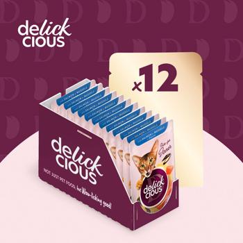 Delickcious Wet Food with Salmon and Mussels for Cats 85g - buy, prices for MasterZoo - photo 3