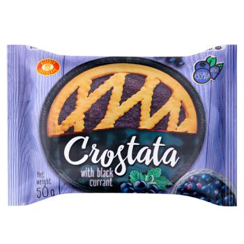 Пиріг пісочний Бісквіт Шоколад Сrostata Чорна смородина 50г - купити, ціни на МегаМаркет - фото 1