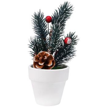 Украшение Новогодняя композиция в горшке 7х16см в ассортименте - купить, цены на - фото 4