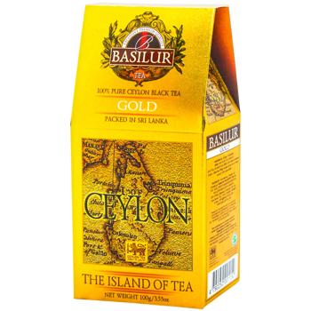 Чай чорний Basilur Gold Острів Цейлон листовий 100г - купити, ціни на NOVUS - фото 1