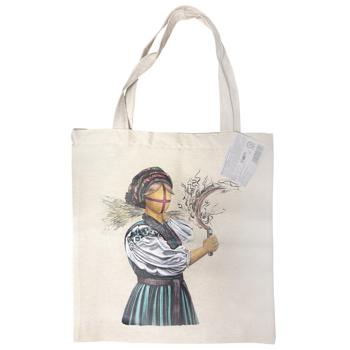 Strateg Motanka White Shopper Bag 38x40cm - buy, prices for COSMOS - photo 1