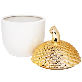 Банка порцелянова Жолудь 800мл колір білий із золотом 727-148 BONADI 1 шт - купити, ціни на WINETIME - фото 2