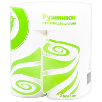 Рушники паперові Auchan двошарові 2шт - купити, ціни на MasterZoo - фото 3