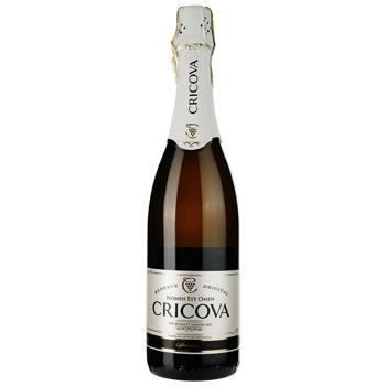 Вино игристое Cricova белое полусухое 0,75л