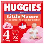 Підгузки-трусики Huggies Little Movers для дівчаток 4 9-14кг 72шт/уп