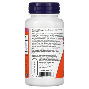 Now Foods Alpha-Lipoic Acid 600mg 60 capsules - buy, prices for - photo 4