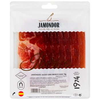 Хамон JAMONDUL іберіко CEBO 24 міс. 70 г - купить, цены на WINETIME - фото 1