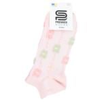 Premier Socks Women's Openwork Flowers Low Cut Socks s.23-25 Light Powder