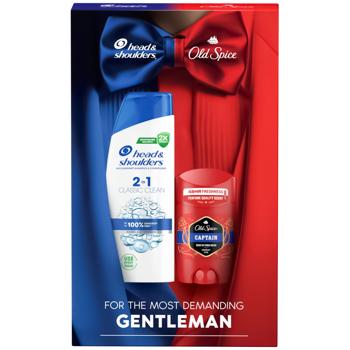 Набір подарунковий Шампунь Head&Shoulders Основний догляд 2в1 330мл + Дезодорант Old Spice Captain 50мл - купити, ціни на Таврія В - фото 1