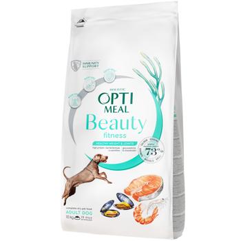 Корм сухой Optimeal Beauty Fitness с морепродуктами для взрослых собак всех пород 10кг - купить, цены на MasterZoo - фото 1
