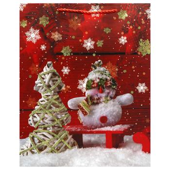 Пакет бумажный Angel Gifts Новогодний 26*32*10см - купить, цены на ULTRAMARKET - фото 3