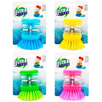 Щітка Ultra Clean для посуду з диспенсером - купити, ціни на Auchan - фото 1
