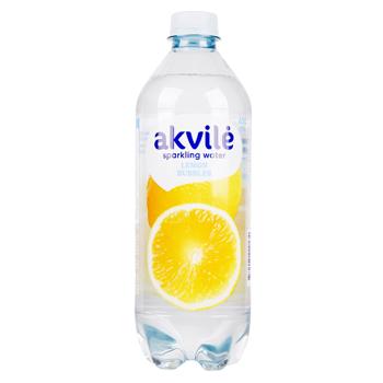 Akvile Lemon Flavored Mineral Water 0.6l - buy, prices for NOVUS - photo 1